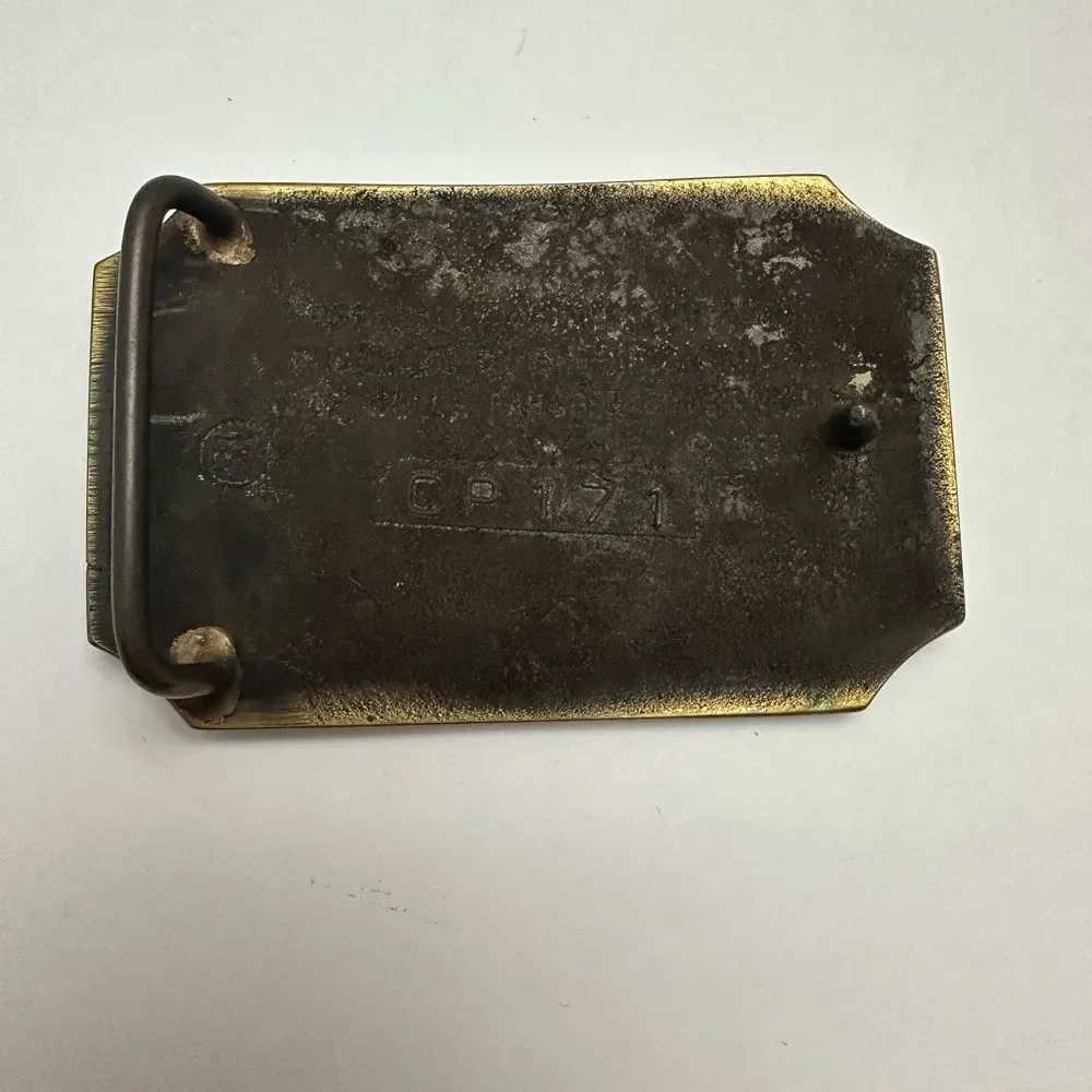 Vintage Brass Wells Fargo & Co Stagecoach Belt Buckle Since 1852 Western